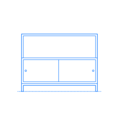 Furniture Bookcases Sapporo Shelving 2 High Vinyl Svg File, Free Vectors File